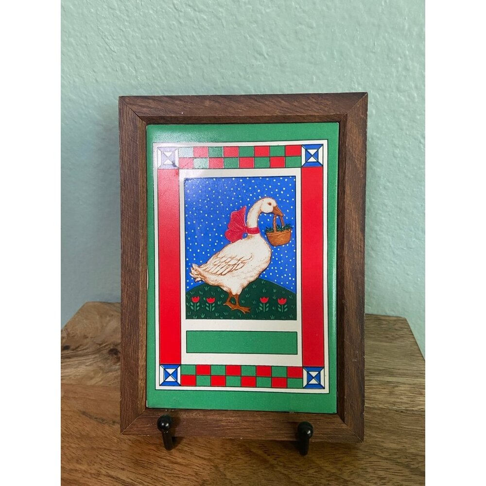 Vintage Fraser & Co Goose Framed Tile Art‎
